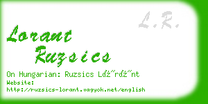 lorant ruzsics business card